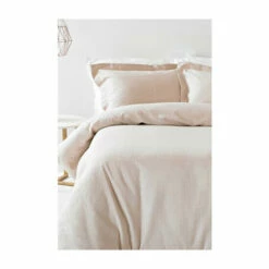 Riva Home The Linen Yard Blush Pink Waffle Textured Cotton Duvet Cover And Pillowcase Set