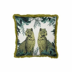 Riva Home Riva Paoletti Teal Blue/Ochre Yellow Twin Leopard Printed Polyester Filled Cushion -Riva Home shop unnamed file 67