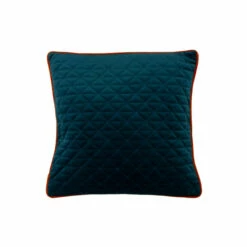 Riva Home Riva Paoletti Teal Blue/Jaffa Orange Quartz Quilted Polyester Filled Cushion