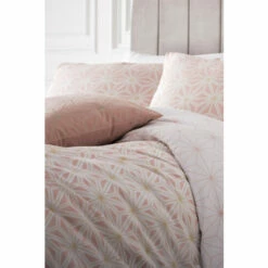 Riva Home Furn. Blush Pink Blush Pink Tessellate Geometric Reversible Duvet Cover And Pillowcase Set -Riva Home shop unnamed file 685