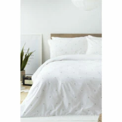 Riva Home The Linen Yard White Strand Washed Cotton Embroidered Duvet Cover And Pillowcase Set -Riva Home shop unnamed file 689
