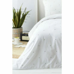 Riva Home The Linen Yard White Strand Washed Cotton Embroidered Duvet Cover And Pillowcase Set -Riva Home shop unnamed file 691