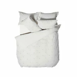 Riva Home The Linen Yard White Strand Washed Cotton Embroidered Duvet Cover And Pillowcase Set -Riva Home shop unnamed file 693