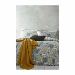 Riva Home Furn. Grey Grey/Ochre Yellow Skandi Woodland Brushed Cotton Winter Stag Reversible Duvet Cover And Pillowcase Set -Riva Home shop unnamed file 696