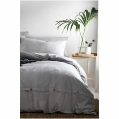 Riva Home The Linen Yard Grey Holbury Mélange Striped Duvet Cover And Pillowcase Set -Riva Home shop unnamed file 700