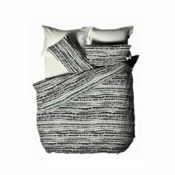 Riva Home The LInen Yard Ink Blue Brushstrokes Washed Cotton Duvet Cover And Pillowcase Set -Riva Home shop unnamed file 731