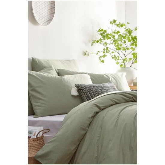 Riva Home The Linen Yard Mustard Yellow Stonehouse Washed Cotton Linen Look Duvet Cover And Pillowcase Set 7 Riva Home The Linen Yard Mustard Yellow Stonehouse Washed Cotton Linen Look Duvet Cover And Pillowcase Set - Image 5