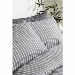 Riva Home Grey Herringbone Stripe Duvet Cover And Pillowcase Set -Riva Home shop unnamed file 739