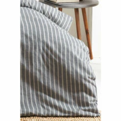 Riva Home Grey Herringbone Stripe Duvet Cover And Pillowcase Set -Riva Home shop unnamed file 740