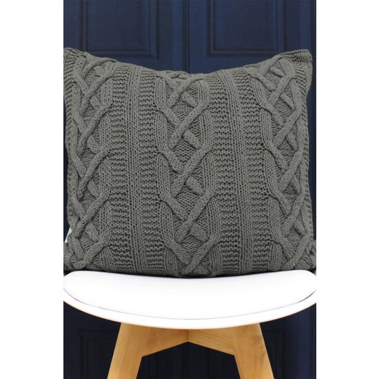 unnamed-file-75.jpg Riva Home Riva Paoletti Charcoal Grey Aran Cable Knit Polyester Filled Cushion -Riva Home shop unnamed file 75