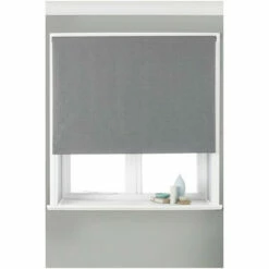 Riva Home Silver Grey Twilight Thermal Blackout Roller Blind