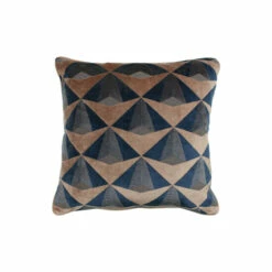 Riva Home Riva Paoletti Blush Pink/Navy Blue Leveque Geometric Polyester Filled Cushion